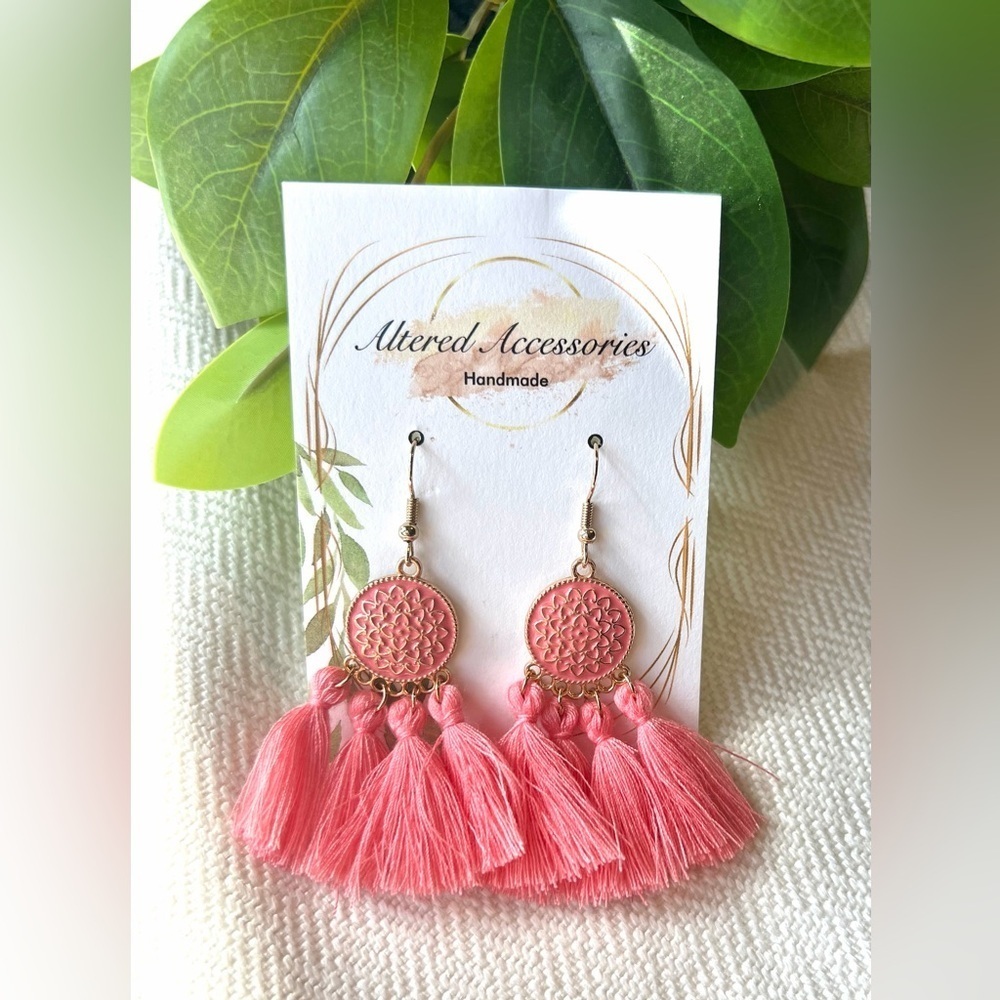 2/$30 Pink Boho Tassel Earrin